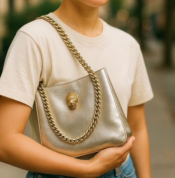 Gold Bag And  SilverVintage Bag With Chain Strap- 2 BAGS FOR 1 PRICE - Picture 1 of 9